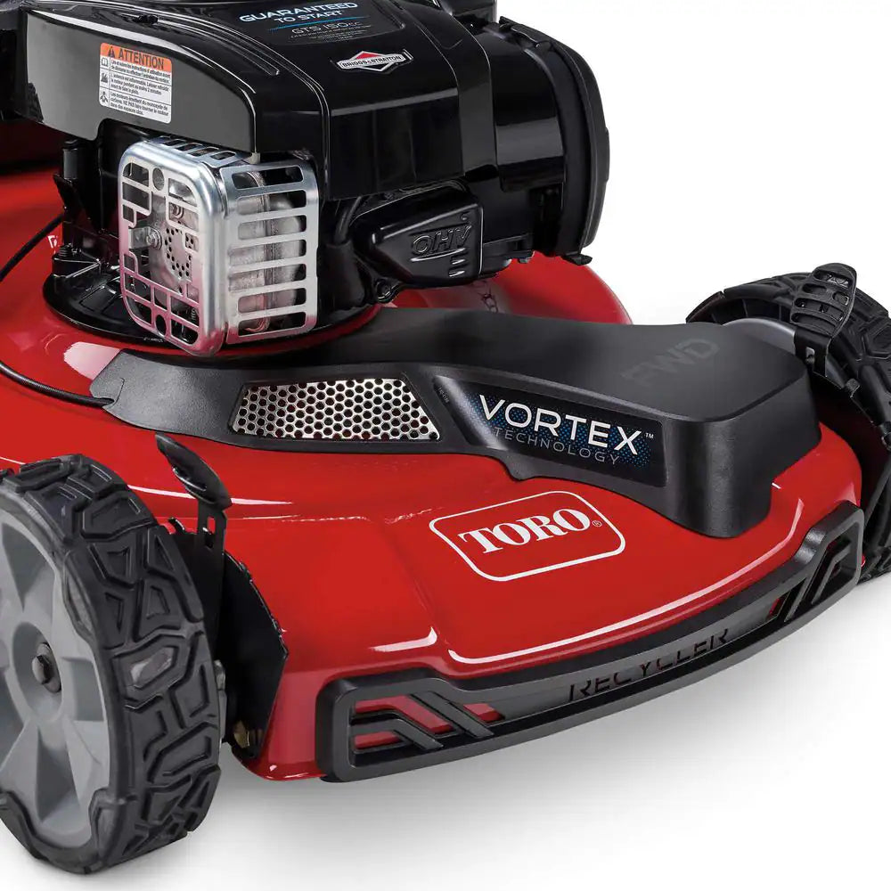 Toro 21442 22 in. Recycler Briggs & Stratton High Wheel FWD Gas Walk Behind Self Propelled Lawn Mower with Super Bagger