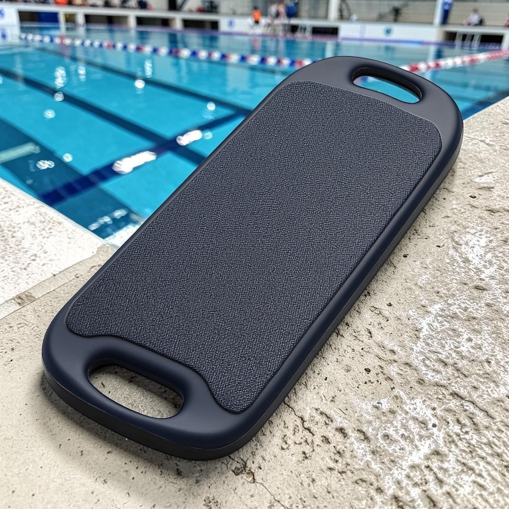 Bonyx Swimming Kickboard - High Density EVA Foam Training Aid with Hand Grips for Adults & Teens - Navy Blue - Professional Grade