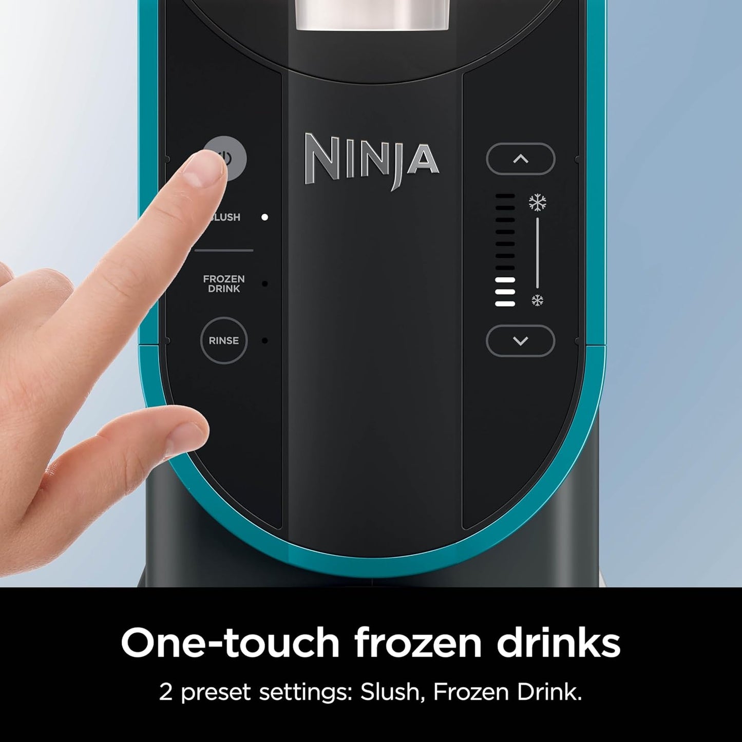 SLUSHi with RapidChill Technology, 88 oz. Frozen Drink & Slushie Machine, 5 Preset Programs, Margaritas, Frappés, and More, Premium Accents, Black, FS301