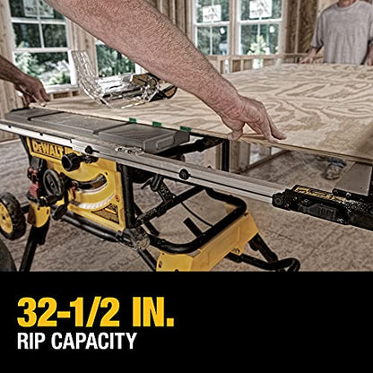 10 Inch Table Saw, 32-1/2 Inch Rip Capacity, 15 Amp Motor, With Rolling
